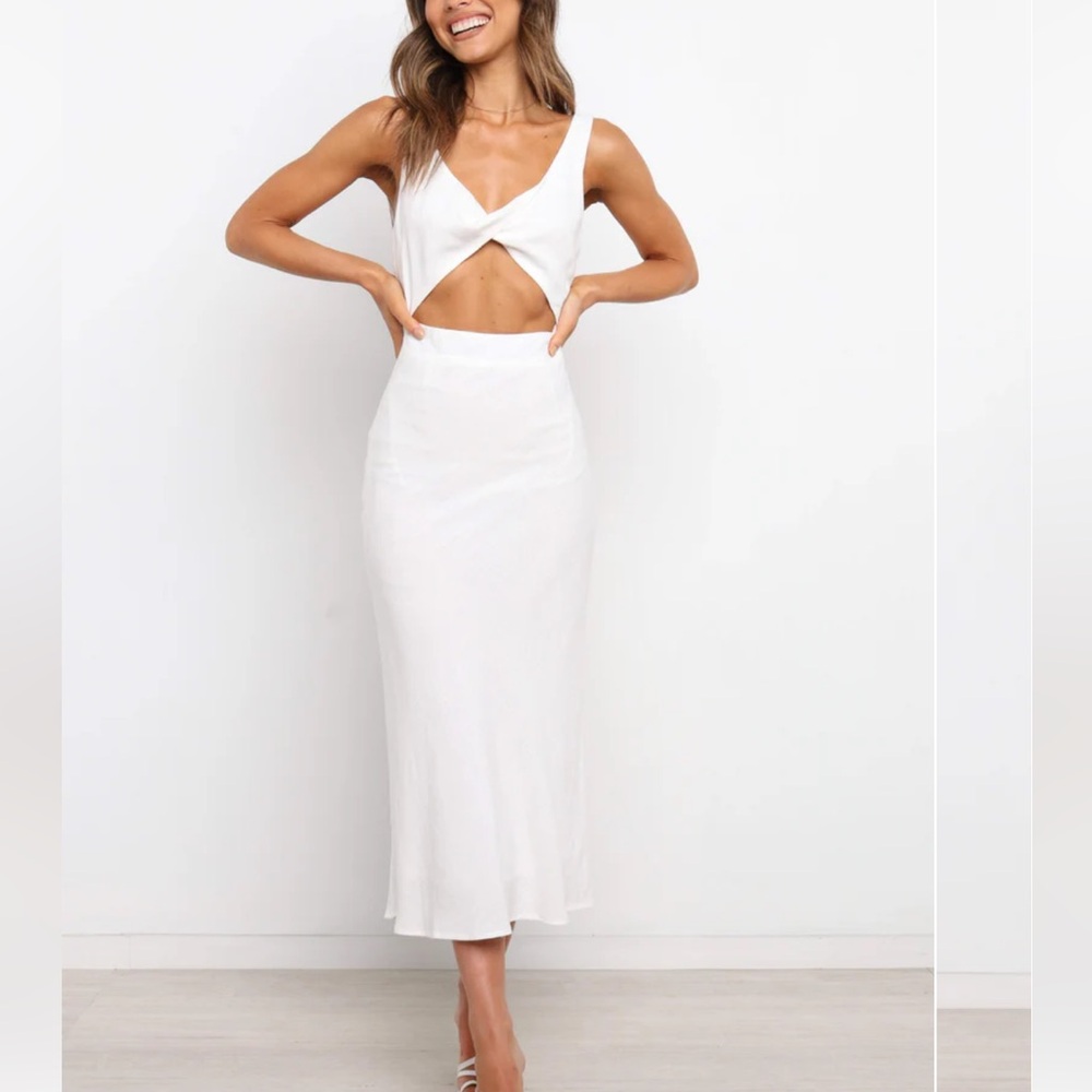 Petal and Pup Apollo White Midi Dress